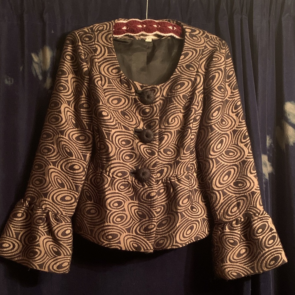 ECi retro looking cropped blouse or jacket  size 2